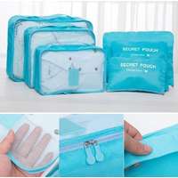 BONY plus s.r.o. Utazási poggyász szervező Laundry Pouch Travel 6db-os készlet Kék