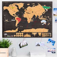 BONY plus s.r.o. A világ letörlő térképe DELUXE fekete 82 x 59 cm