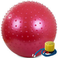  Gimnasztikai labda pumpával - 65cm - piros
