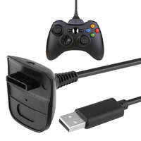  Xbox 360 kontroller töltőkábel - fekete