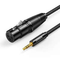  UGREEN AV182 XLR kábel 3,5 mm-es AUX csatlakozóhoz 1 m (fekete)