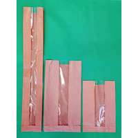  Ablakos éltalpas papírzacskó (bagettes), 100 + 50 x 610 mm 100 db/csomag