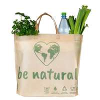 Be Natural PP nem szőtt anyagú többször használható bevásárlótáska, környezetbarát és mosható (500 x 400 + 75 mm)