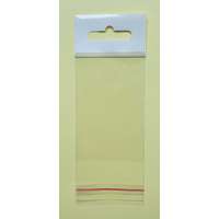 Felakasztható, eurolyukas, ragasztócsíkos PP (celofánszerű) tasak, 8 x 12 cm 100 db/csomag