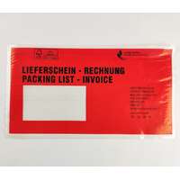  Csomagkísérő tasak, piros, feliratos, L/A 4, LD 100 db/csomag