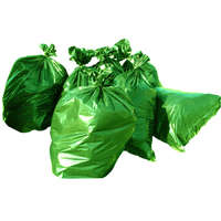  Polietilén zsák környezetbarát, újrahasznosított anyagból, rolnizva, 110 x 140 cm (280 l), zöld 10 db/csomag