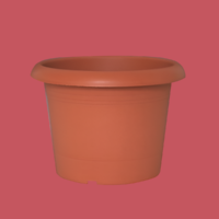 Márka nélkül / Without brand MŰANYAG VIRÁGCSERÉP HENGERES 30 CM TERRAKOTTA