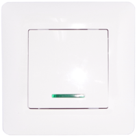 Mentavill MENTAVILL ECOMAX EGYPÓLUSÚ KAPCSOLÓ JELZŐFÉNNYEL FEHÉR