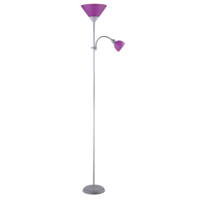 Rábalux RÁBALUX ACTION ÁLLÓLÁMPA OLVASÓKARRAL E27 100W + E14 25W IP20 EZÜST/LILA