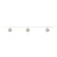 Márka nélkül / Without brand FÉNYFÜZÉR 10 LED FEHÉR GÖMB BELTÉRI 30CM KÁBEL
