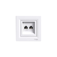 Schneider SCHNEIDER ASFORA 2XRJ45 CAT5E UTP ALJZAT FEHÉR PEPH4400121