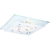 Globo GLOBO JASMINA MENNYEZETI LÁMPA E27 2XMAX.40W IP20 K5 KRISTÁLY/ÜVEG 33, 5X33, 5X8, 5CM