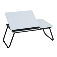 Márka nélkül / Without brand MASA LAPTOP ASZTAL, FEHÉR, FÉM VÁZ, MDF LAP, 55X32X23CM