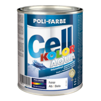 Poli-Farbe POLI-FARBE CELLKOLOR AQUA ZOMÁNC 1L FEHÉR SELYEMFÉNYŰ, VIZESBÁZISÚ