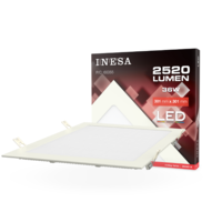 Inesa INESA BEÉPÍTHETŐ LED PANEL 36W 2520LM 3000K IP20 G2 30X30CM SZÖGLETES