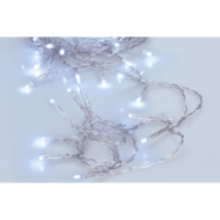 Márka nélkül / Without brand FÉNYFÜZÉR 30 LED FEHÉR BELTÉRI MŰANYAG 3 M KÁBEL 10 CM