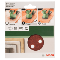 Bosch BOSCH CSISZOLÓLAPKÉSZLET 5DB D:125MM G:80 EXCENTERCSISZOLÓHOZ