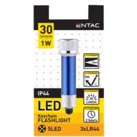 Entac ENTAC KULCSTARTÓS LED LÁMPA 30LM 1W 3×LR44 TARTOZÉK KÉK