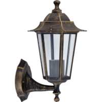 Praktiker Lighting PRAKTIKER KÜLTÉRI FALIKAR E27 60W IP44 BRONZ FELFELÉ ÁLLÓ 22X17X32,5CM