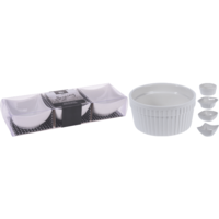 Márka nélkül / Without brand 3 DB-OS PORCELÁN KÍNÁLÓ SZETT 4 FÉLE MODELL ELTÉRŐ MÉRETEKKEL