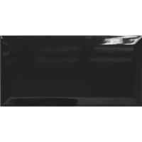 Iber Metro beltéri 10x20cm fekete fényes fali csempe