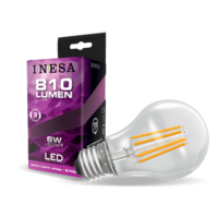 Inesa INESA LED FÉNYFORRÁS GÖMB E27 6W 810LM 2700K FILAMENT