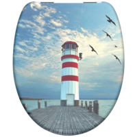 Eisl EISL LIGHTHOUSE WC-ÜLŐKE, DUROPLASZT, MŰANYAG ZSANÉR,LECSAPÓDÁSGÁTLÓS,MINTÁS