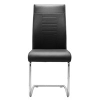 Finori LUCKY SZÉK FEKETE/SZÜRKE 43X98X57CM MŰBŐR BORÍTÁS KRÓMOZOTT KERET