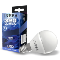 Inesa INESA LED FÉNYFORRÁS GÖMB E14 4W 320LM 3000K