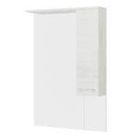 Savini Rubino 75 fehér 70x104,5x17,5cm tükör jobbos oldalszekrénnyel LED világítással