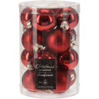 Márka nélkül / Without brand ÜVEG GÖMB SZETT 16DB 3,5CM PIROS 8DB FÉNYES 8DB MATT