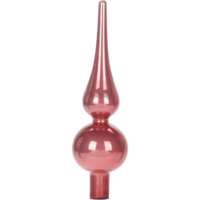 Márka nélkül / Without brand CSÚCSDÍSZ ÜVEG 20CM PINK SZÍNŰ 2 FÉLE MODELL