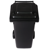 Márka nélkül / Without brand MŰANYAG HULLADÉKGYŰJTŐ 120L SZÖGLETES KEREKEKKEL