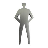 JKH JKH ÖNTAPADÓS FÉM TÁBLA MATT EZÜST FÉRFI