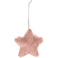 Márka nélkül / Without brand DEKOR CSILLAG FÜGGŐ 10CM PLÜSS VILÁGOS VAGY SÖTÉT RÓZSASZÍN 2 TÍPUS