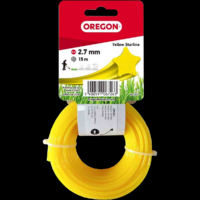 Oregon OREGON DAMIL 2,7MM ÁTMÉRŐJŰ, 15M, CSILLAG PROFILÚ, SÁRGA, FŰKASZÁHOZ