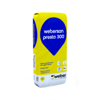 Weber WEBER WEBERSAN PRESTO 300 FALSZÁRÍTÓ SIMÍTÓVAKOLAT 30KG/ZSÁK, FEHÉR