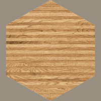 Domino Domino Flare hexagon 12,5x11 cm barna famintás fali csempe