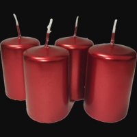 Bispol BISPOL ADVENTI GYERTYA METÁL, BORDÓ SZÍNBEN 4 DB-OS