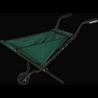 Márka nélkül / Without brand ÖSSZECSUKHATÓ TALICSKA 64X110X76CM, FÉM, ZÖLD
