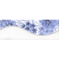 Superceramica SUPERCERAMICA SEA DECOR AZUL A DEKORCSEMPE 20X60CM 1,44M2/CSOMAG KÉK, FELÜL VIRÁGOS, FÉNYES