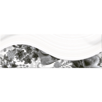 Superceramica SUPERCERAMICA SEA DECOR NEGRO B DEKORCSEMPE 20X60CM 1,44M2/CSOMAG FEKETE, ALUL VIRÁGOS, FÉNYES