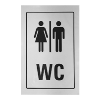 JKH JKH INFORMÁCIÓS TÁBLA ÖNTAPADÓS NŐI/FÉRFI WC 12X8CM