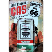 Point POINT RETRO DEKOR FÉMTÁBLA 20X30CM "LAST CHANCE GAS STATION ROUTE 66"