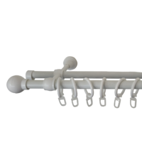 Műfém MŰFÉM FÉM KARNIS SZETT 160CM KÉTSOROS 16MM FEHÉR GÖMB VÉG