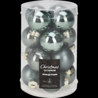 Márka nélkül / Without brand GÖMB SZETT ÜVEG ZÖLD 35MM 16DB: 8 FÉNYES, 8 MATT