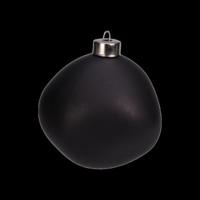 Márka nélkül / Without brand GÖMB DÍSZ ÜVEG 10CM FEKETE MATT ÉS FÉNYES