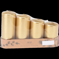 Márka nélkül / Without brand GYERTYA SZETT CHAMPAGNE GOLD 4-FÉLE MÉRETBEN