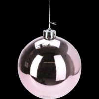 Márka nélkül / Without brand KARÁCSONYI GÖMB 10CM PINK SZÍNBEN 3 FÉLE FELÜLETTEL