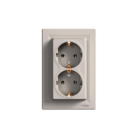 Schneider SCHNEIDER ASFORA DUPLA FÖLDELT DUGALJ 2X2P+F 16A IP20 BRONZ